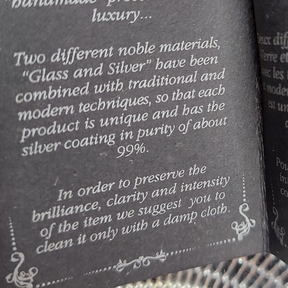 SILVERINA ISTANBUL DECORATIVE BOLW HANDMADE GLASS USING 99% SILVER MADE IN TURKE - Picture 5 of 11